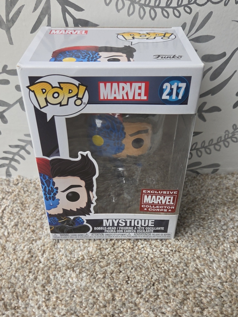 Funko Pop! Marvel Mystique Figure - Blue, Red, Yellow & Black #217